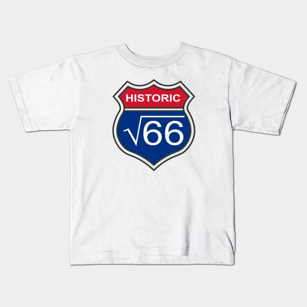 Historic Route 66 Kids T-Shirt by  TigerInSpace